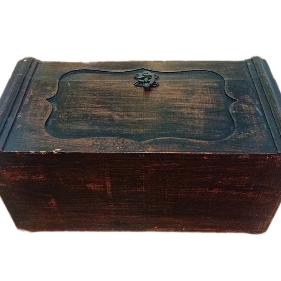 Elegant Brown Wooden Storage Chest - Picture 2 of 3